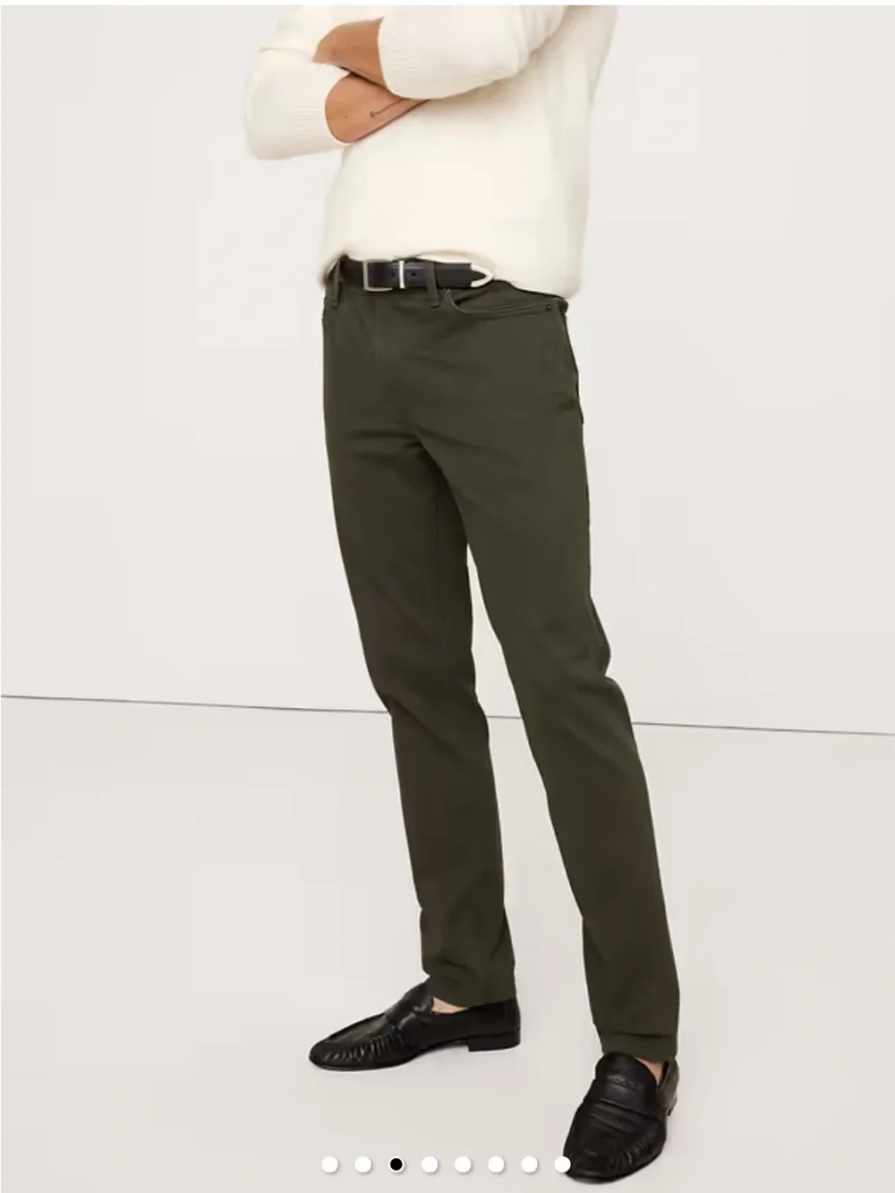 NEW Banana Republic SLIM TRAVELER PANT Twill Chino Size 30x30 Dark Olive